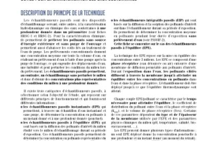 Couverture de la fiche techniques innovantes Les échantillonneurs passifs à l'équilibre