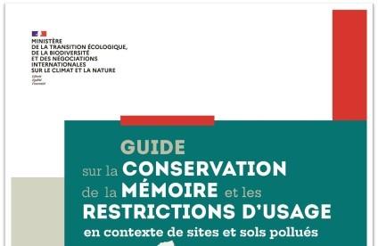 Image de la couverture du Guide sur la conservation de la mémoire et les restrictions d'usage en contexte de sites et sols pollués