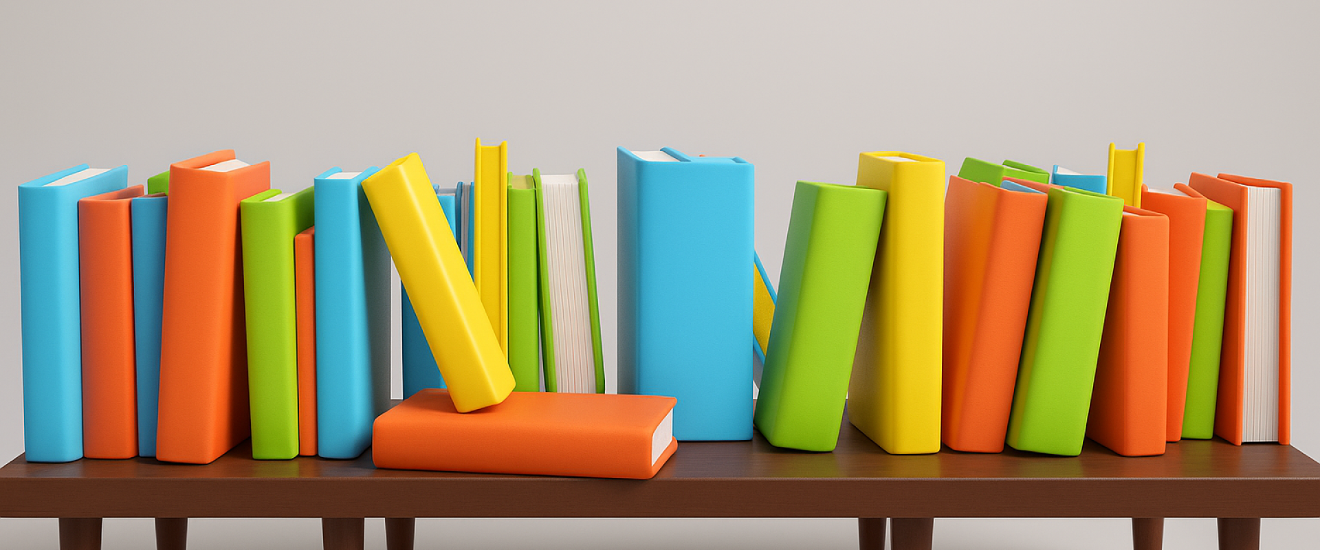 Image montrant des livres stylisés sur une étagère