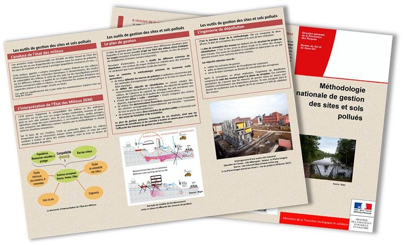 Aperçu de la plaquette d'information sur la méthodologie nationale de gestion des sites et sols pollués