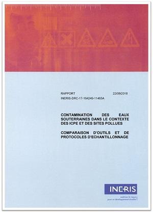 Couverture du rapport Contamination des eaux souterraines dans le contexte des ICPE et des sites pollués - Comparaison d'outils et de protocoles d'échantillonnage