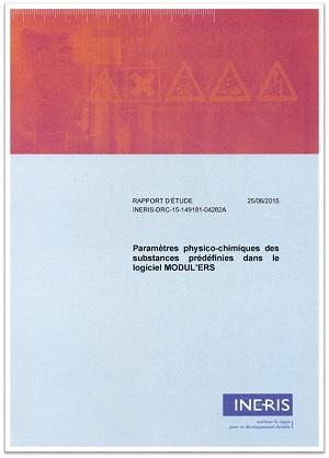 Couverture du rapport Paramètres physico-chimiques des substances prédéfinies dans le logiciel MODUL’ERS