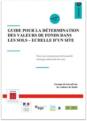 Couverture du Guides pour la détermination des valeurs de fonds dans les sols à l'échelle d'un site