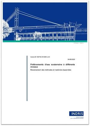 Couverture du rapport Prélèvements d'eau souterraine à différents niveaux - Recensement des méthodes et matériels disponibles
