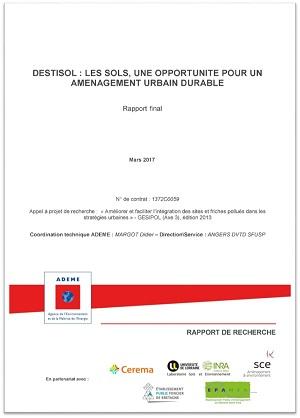 page de couverture du rapport DESTISOL : Les sols, une opportunité pour un aménagement urbain durable