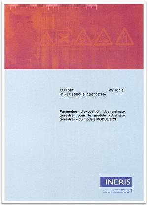 Page de couverture du rapport Paramètres d’exposition des animaux terrestres pour le module « Animaux terrestres » du modèle MODUL’ERS