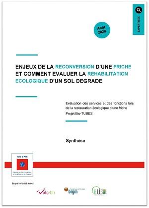 Page de couverture du rapport Enjeux de la reconversion d'une friche et comment évaluer la réhabilitation écologique d'un sol dégradé