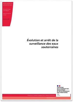 Image de la couverture du Guide Evolution et arrêt de la surveillance des eaux souterraines