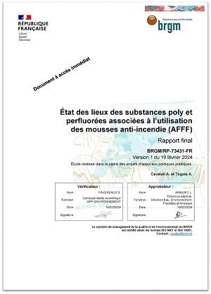 Page de couverture du rapport BRGM RP-73431-FR