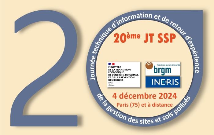 Cocarde de la 20ème Journée Technique d'information et de retour d'expérience sur la gestion des sites et sols pollués